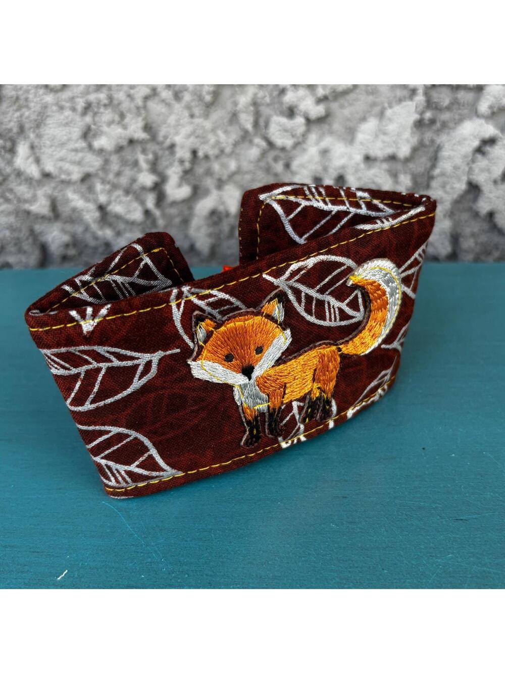 Handmade Drink Sleeve: Fox Coffee Cozy